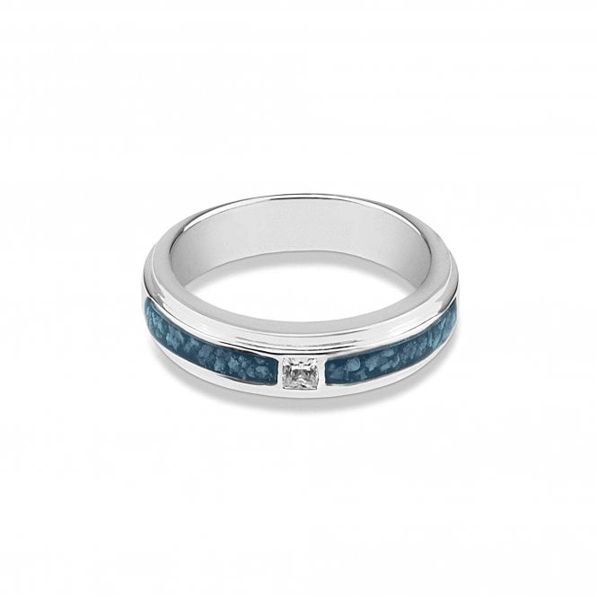 Memorial / Ashes Jewellery Remembrance Ring with Fine Crystal EW-R-337