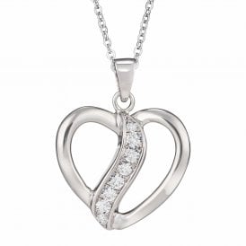 Self-fill Broken Heart Pendant with Crystals EW-SFP-1116