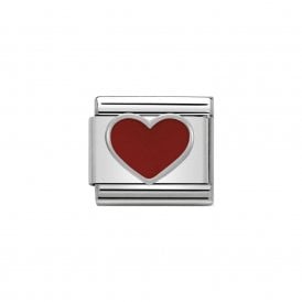 330202-17 RED HEART Composable Classic Link "Red Heart" Silver 330202-17