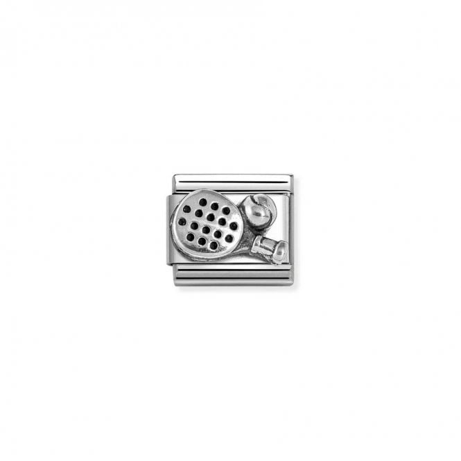 Nomination Charm Composable Link Padel Racket and Ball 330101/78