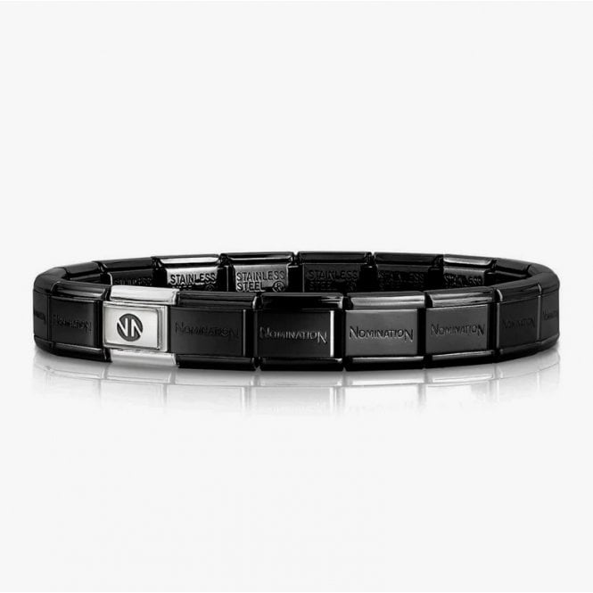 Nomination Classic Black Stainless Steel Starter Bracelet (15 Links - 13cm)