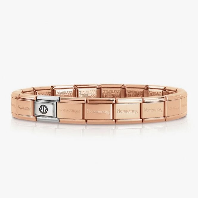 Nomination Classic Rose Golden Stainless Steel Starter Bracelet (15 Links - 13cm)