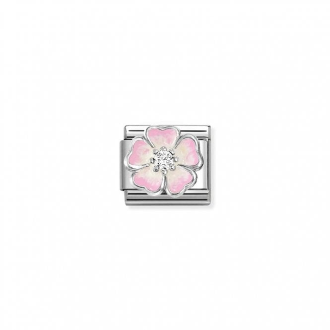Nomination Composable Charm Classic Link Flower Pink Fade with CZ 330321/17