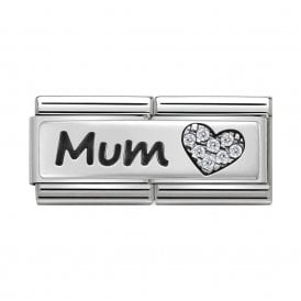 Composable Classic Double Link "Mum" Silver CZ 330731/07