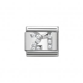 Composable Classic Link "21" Silver & CZ 330304/19