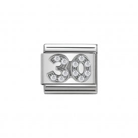 Composable Classic Link "30" Silver & CZ 330304/21
