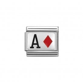 Composable Classic Link "Ace Of Diamonds" Silver 330208-25 