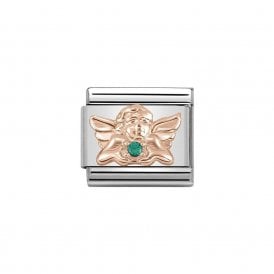 Composable Classic Link "Angel Of Good Luck" Rose Gold CZ 430302-22