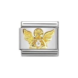 Composable Classic Link "Angel" White CZ Gold 030307-23
