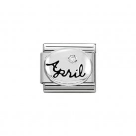 Composable Classic Link "April" Silver & Diamond 330505/04