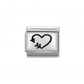 Composable Classic Link "Arrow Heart" Silver  330109-38