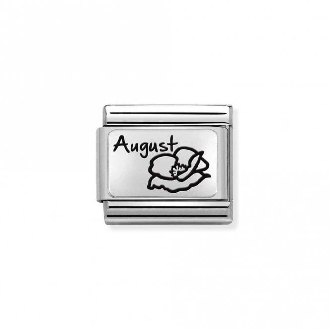 Nomination Composable Classic Link August Poppy Silver 330112/20