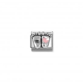 Composable Classic Link Baby Feet Pink Heart 330204/31