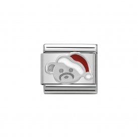 Composable Classic Link "Bear Christmas Hat" Silver 330204/13