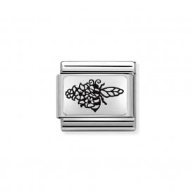 Composable Classic Link "Bee & Flowers" Silver  330111-21 