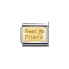 Composable Classic Link "Best Friend Paw" Gold 030121-50