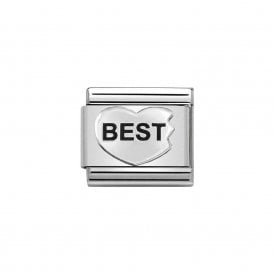 Composable Classic Link "Best Heart" Silver 330101/44  