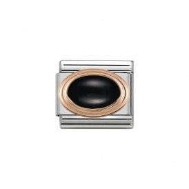 Composable Classic Link "Black Agate" Rose Gold 430501-02