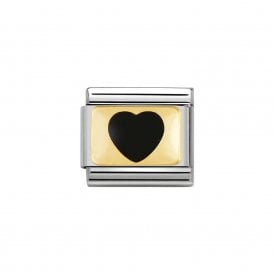 Composable Classic Link "Black Heart" Gold 030206-34