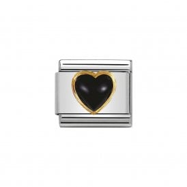 Composable Classic Link "Black Heart" Gold  030501-02