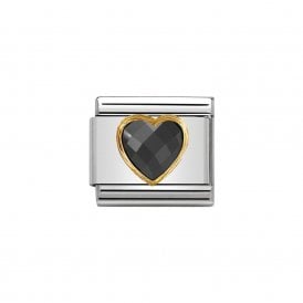 Composable Classic Link "Black Heart" Gold 030610-011