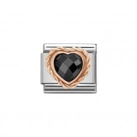Composable Classic Link "Black Heart" Rose Gold 430602-011