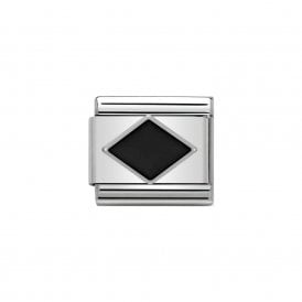 Composable Classic Link "Black Rhombus" Silver 0330202-10