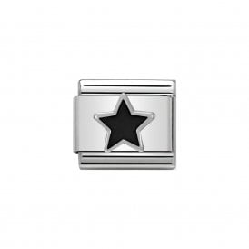 Composable Classic Link "Black Star" Silver 330202-05