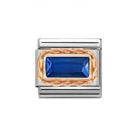 Composable Classic Link "Blue Baguette" Rose Gold 430604-007 