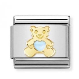 Composable Classic Link "Blue Bear Heart" Gold 030272/65 