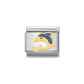 Composable Classic Link "Blue Dolphin" Gold 030213-01