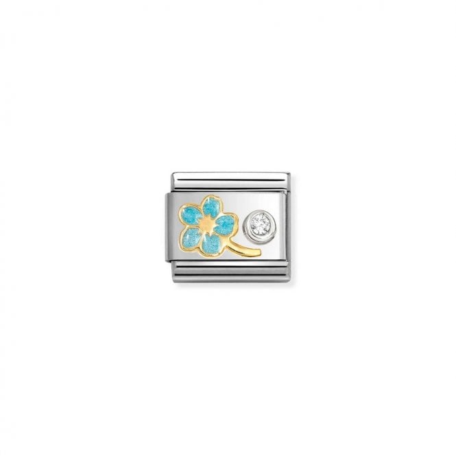 Nomination Composable Classic Link Blue Forget-Me-Knot & CZ Silver 630302/09