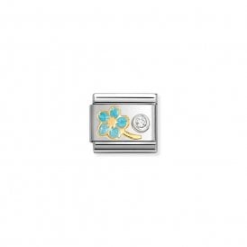 Composable Classic Link Blue Forget-Me-Knot & CZ Silver 630302/09
