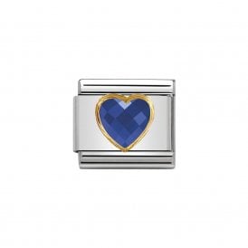 Composable Classic Link "Blue Heart" Gold  030610-007 