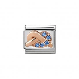 Composable Classic Link "Blue Knot" Rose Gold CZ 430302-10