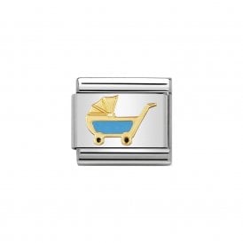 Composable Classic Link "Blue Pram" Gold 030208-48