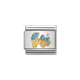 Composable Classic Link "Blue Pram" Gold 030242-46