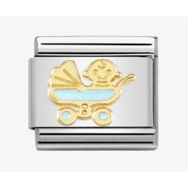 Composable Classic Link "Blue Pram" Gold 030272-61 