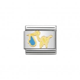 Composable Classic Link "Blue Stork" Gold 030208-20