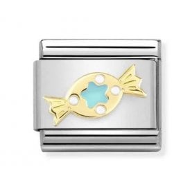 Composable Classic Link "Blue Sweetie" Gold  030272-73 