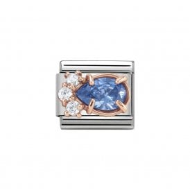 Composable Classic Link "Blue Teardrop" Rose Gold 430309-04