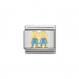 Composable Classic Link "Brothers In Blue" Gold 030209-47