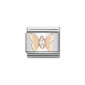 Composable Classic Link "Butterfly" Rose Gold CZ 430305-19