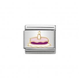Composable Classic Link "Cake & Candle" Gold  030285-05