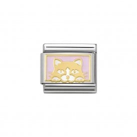 Composable Classic Link "Cat Peeping" Gold 030284-13  