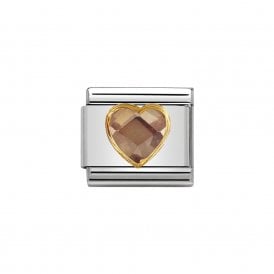 Composable Classic Link "Champagne Heart" Gold 030610-024