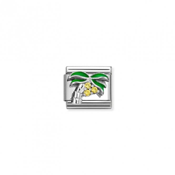 Nomination Composable Classic Link Charm Palm Tree Yellow CZ 330328/22