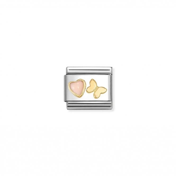 Nomination Composable Classic Link Charm Pink Coral Heart Butterfly 030523/12