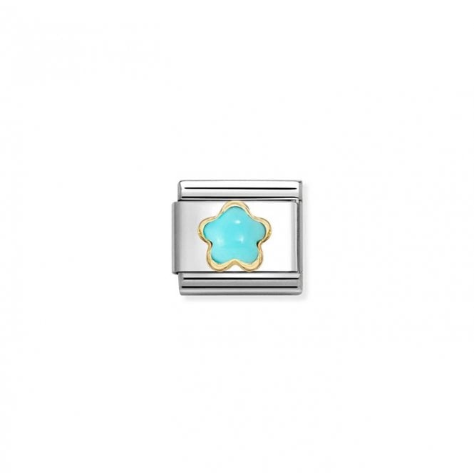 Nomination Composable Classic Link Charm Turquoise Flower 030522/06