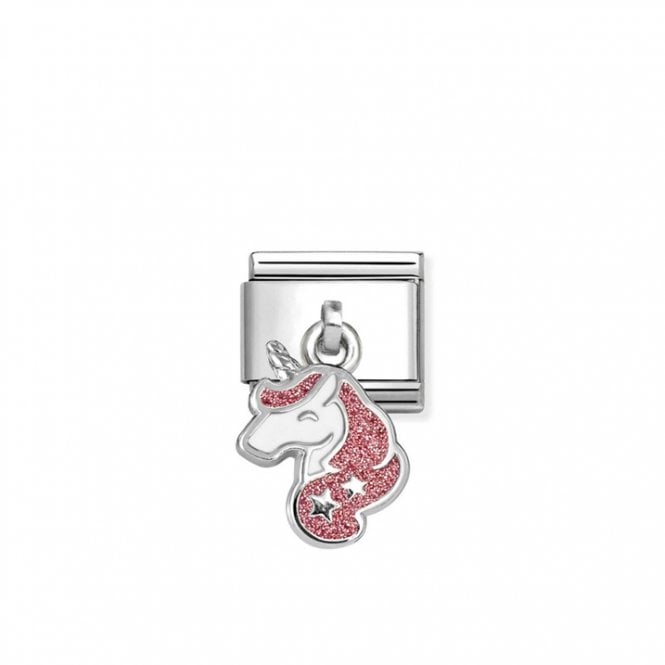 Nomination Composable Classic Link Charm Unicorn Pink Glitter 331805/20